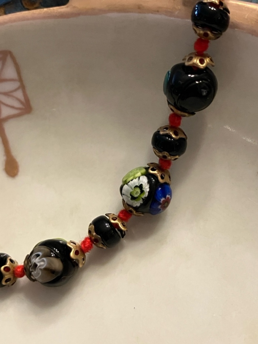 Millefiore Beaded Bracelet